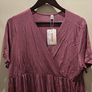 Women's Maternity Maxy Dress Casual Wrap. Size: 3XL